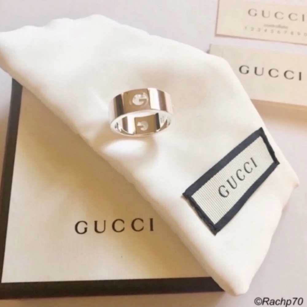 Authentic Gucci G Logo Ring Size 10